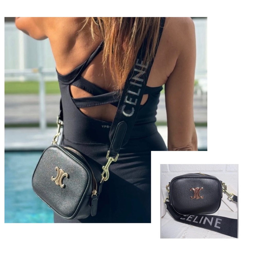 Black vegan leather fashion bag. Well made. Comes with 2 different straps.